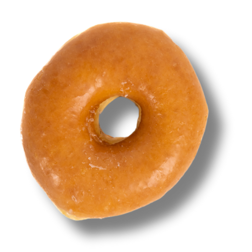 An image of a classic glazed doughnut